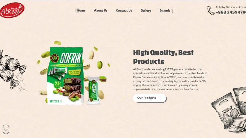 Al Reef Foods — Custom WordPress Website