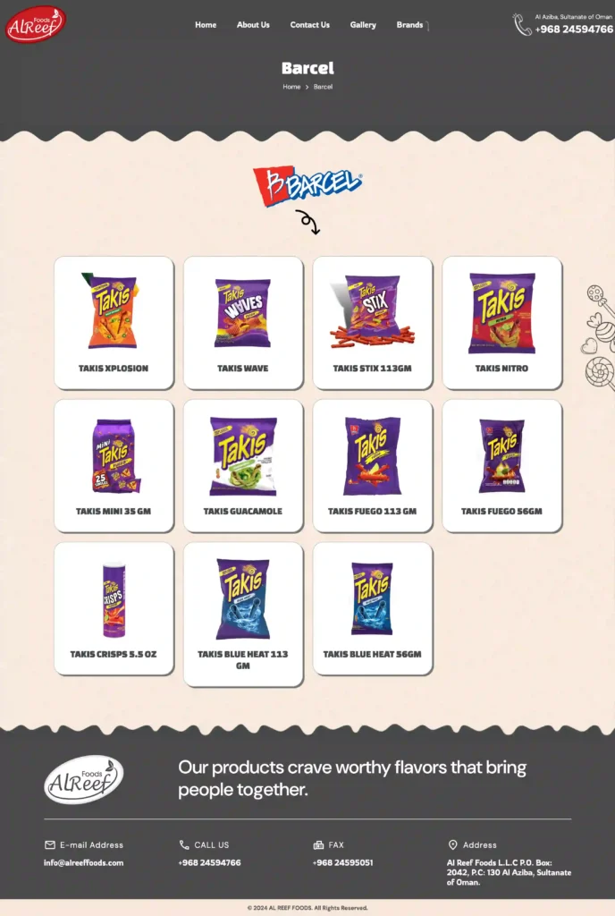 Al Reef Foods — Custom WordPress Website