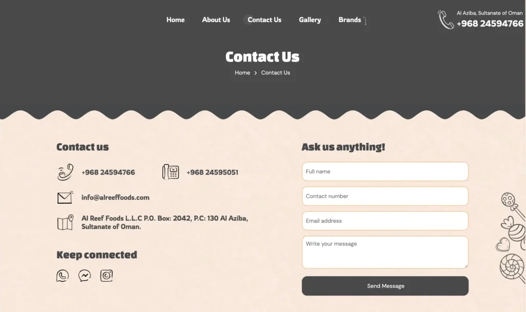 Al Reef Foods — Custom WordPress Website